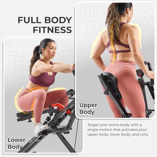 Sunny Health & Fitness Row-N-Ride PRO Full Body Squat Machine G774529