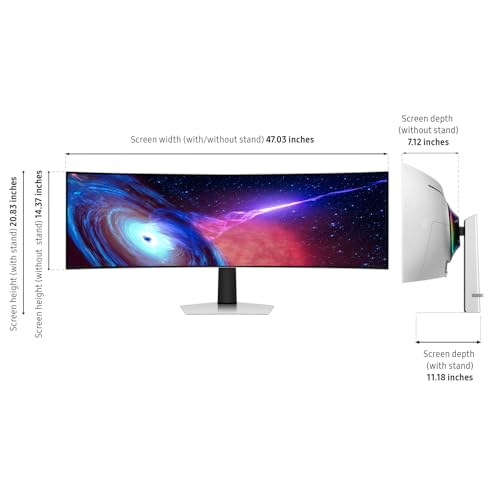 Samsung 49" Odyssey OLED G93SC Curved Gaming Monitor, 240Hz, QD-OLED U4685