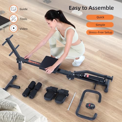 Sportneer Foldable Hydraulic Rowing Machine with 12-Level Resistance Z314
