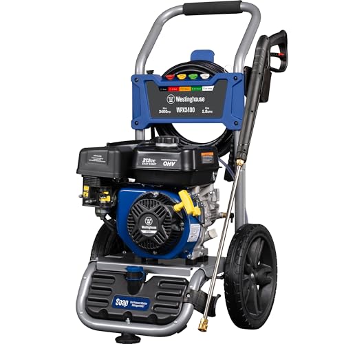 Westinghouse WPX3400 Gas Pressure Washer, 3400 PSI, Onboard Soap Tank B16039