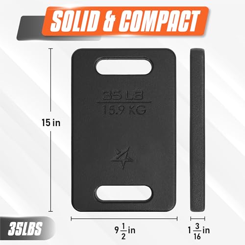 Yes4All Ruck Weight Plate, Cast Iron with Wide Grip for Strength Training R21870