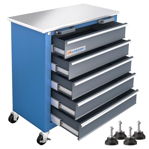 7-Drawer Rolling Toolbox with Lockable Wheels and Keyed Locking System J502595