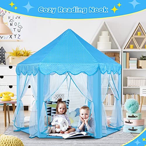 Monobeach Princess Tent Girls Large Playhouse with Star Lights L847553