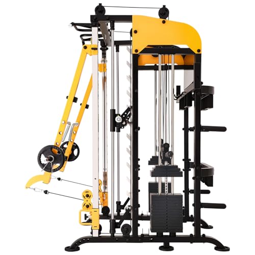Altas Strength Smith Machine with Lever Arms Pulley Squat Rack Home Gym X54847