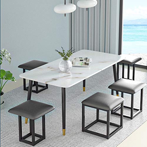 Nesting Ottoman Cube Chair with Wheels, Stackable Leather Foot Stool V48796