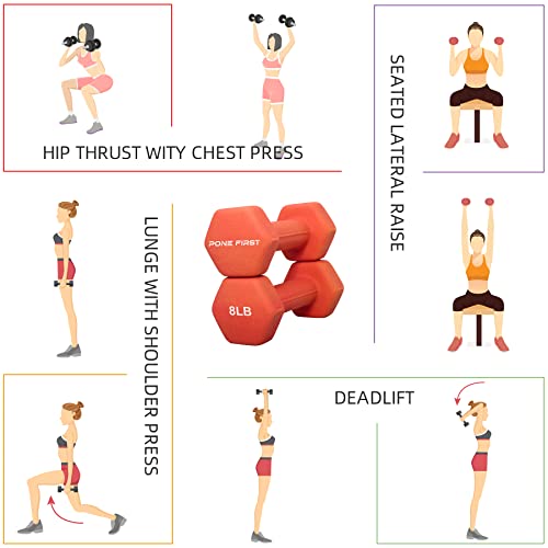 Neoprene Dumbbell Hand Weight Pairs for Home Gym Exercise N796