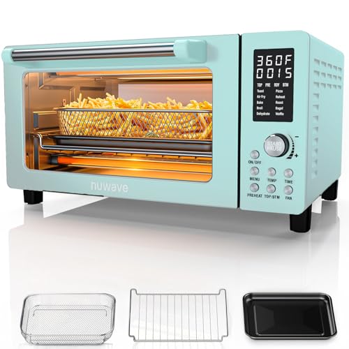 Nuwave Bravo Pro Smart 21QT Toaster Oven Air Fryer Combo, Convection Countertop, Mint Green B532672
