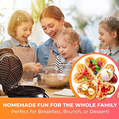 Mueller Heart 5 Waffle Maker, Norwegian Waffle Iron, Nonstick L426413