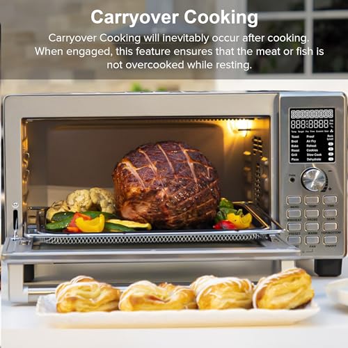 Nuwave Bravo XL Pro Air Fryer Toaster Oven with Grill Combo, 30QT, Stainless Steel F898
