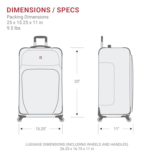 SwissGear Sion Softside Expandable Luggage, Black, 29-Inch C81483