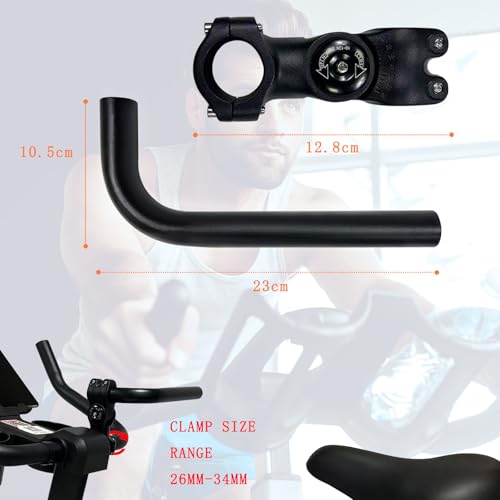 Handlebar Extender for Peloton Indoor Exercise Bikes, Sheep-horn with Black Tapes & Grips F973