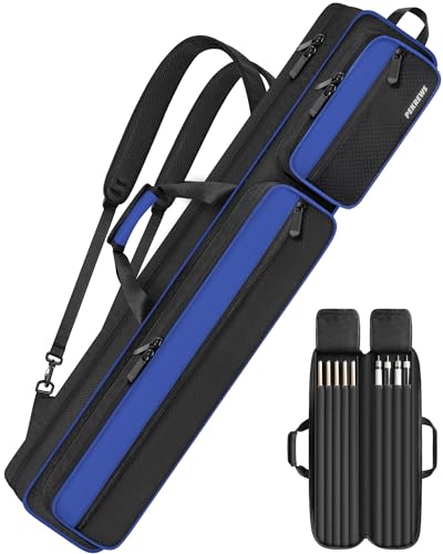 Pool Cue Case 4x5 with Pockets, Soft Padded Billiard Cue Bag A2212