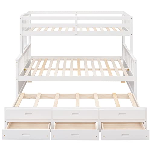 Harper & Bright Designs Twin Over Twin Bunk Bed with Storage Drawers, Solid Wood, Espresso P440327