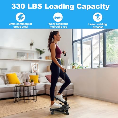 TOPMAJOR Stepper with Resistance Bands, 330 lbs Capacity, Adjustable Height K222