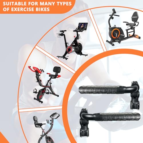 Handlebar Extender for Peloton Indoor Exercise Bikes, Sheep-horn with Black Tapes & Grips F973