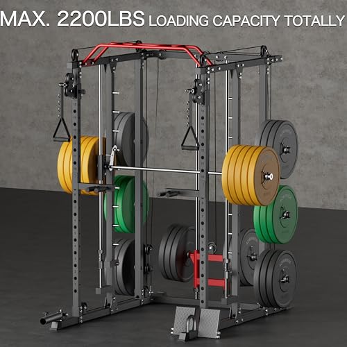 Deep Squat Machine with Cable Crossover for Home Gym O113366