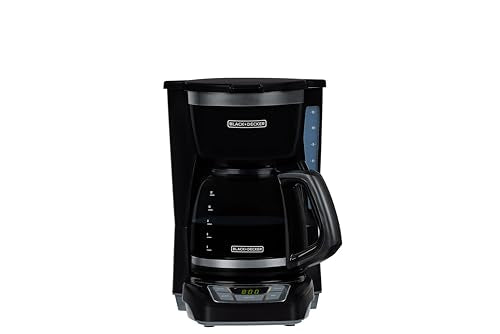 BLACK+DECKER 12-Cup Programmable Digital Coffee Maker, Black D647511