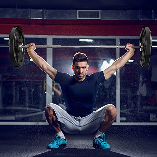 RitFit Olympic Rubber Grip Plates 2-Inch for Barbell Weightlifting Strength Training Z70542