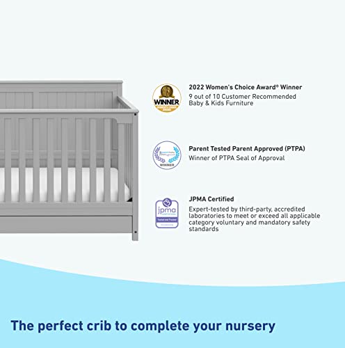 Graco Hadley 5-in-1 Convertible Crib and Changer with Drawer (Black) P7234