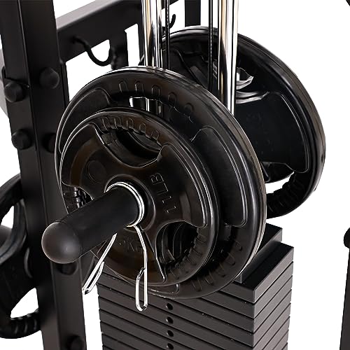 Altas Strength Smith Machine with Lever Arms Pulley Squat Rack Home Gym X54847