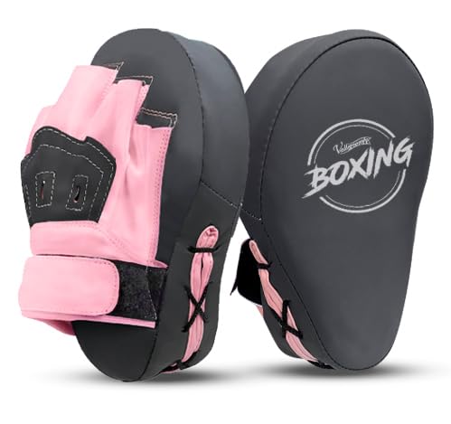 Valleycomfy Boxing Curved Focus Punching Mitts Leatherette Training Pads D262