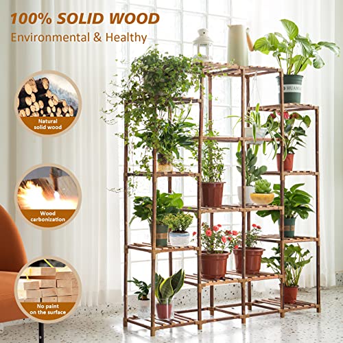 Uneedem Plant Stand Indoor Outdoor, 10-Tier Tall Plant Shelf for Multiple Plants A6522
