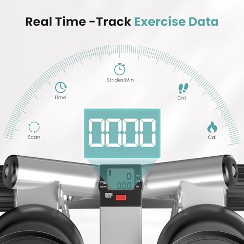 OLIXIS Mini Stepper with Resistance Bands, 265 LB Capacity, LCD Monitor T118580