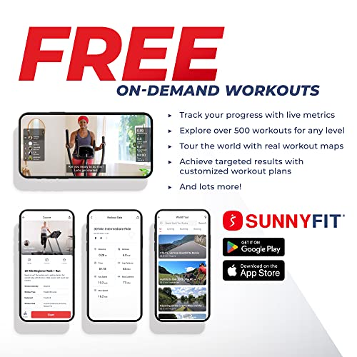 Sunny Health & Fitness Smart Recumbent Bike with Arm/Leg Exercisers Y339411
