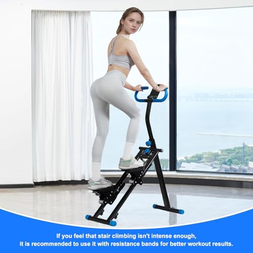 Vertical Climber Stair Stepper with Adjustable Handlebar for Home U9704
