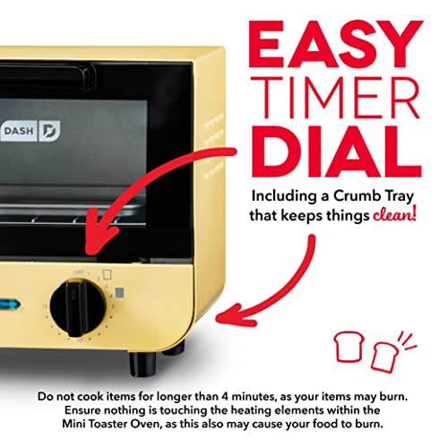 DASH Mini Toaster Oven Cooker for Bread, Bagels, Pizza, Paninis - Red B5381