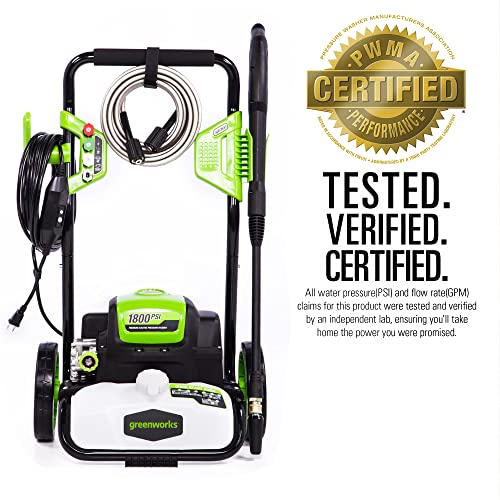 Greenworks Compact Electric Pressure Washer, 1.2 GPM, Lightweight R449552