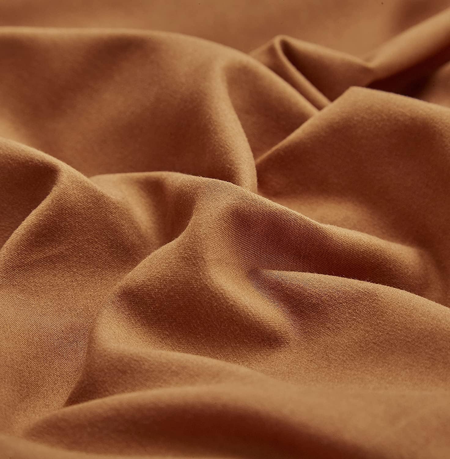 Pumpkin Color Comforter Set Solid Cinnamon Bedding Cal King 3 PCs A924