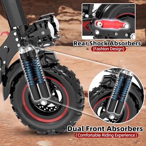 Electric Scooter Adults, 11" Off-Road Tires, 48V Battery, 1200W Motor, Folding Commuter Z198