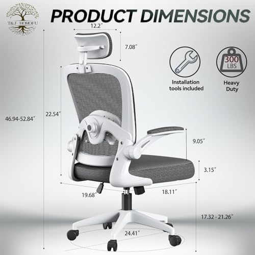 High Back Ergonomic Mesh Office Chair with Adjustable Lumbar Support, Black G2191