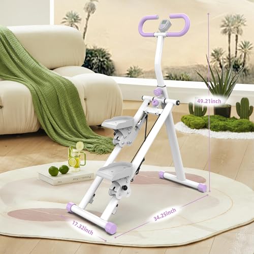 Folding Stair Stepper with Adjustable Handlebar for Home Full-Body Workout O7670