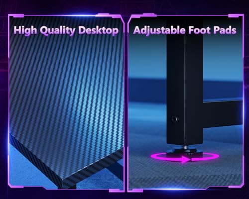 Casaottima L Shaped Gaming Desk Corner Desk for Home Office, 51 Inch, Black M173778