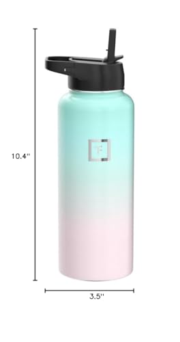 IRON °FLASK Stainless Steel Insulated Water Bottle with 3 Lids, 40 oz U19688