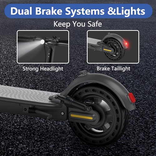 NAVIC Electric Scooter for Adults, Folding E-Scooter with Dual Braking and Dual Suspension B3040