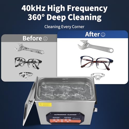 Ultrasonic Cleaner 2L with Heater & Timer, 40kHz SUS 304 Stainless Steel K9648