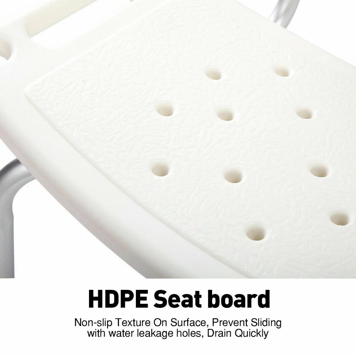 Jaxpety Adjustable Height Bath Shower Chair Medical Bench Bathtub Stool Seat White A185