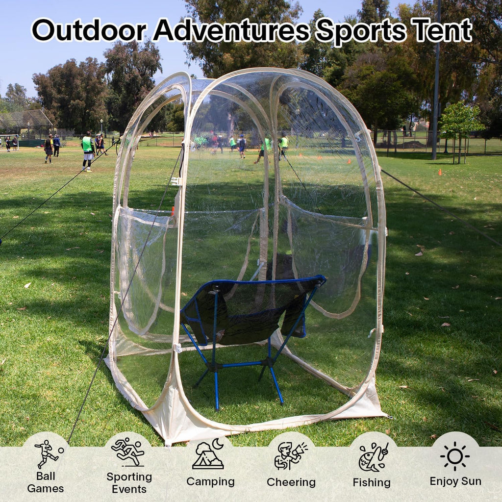 EighteenTek Pod All Weather Sports Tent - Instant Outdoor Bubble Shelter for 1-6 Person Camping N211
