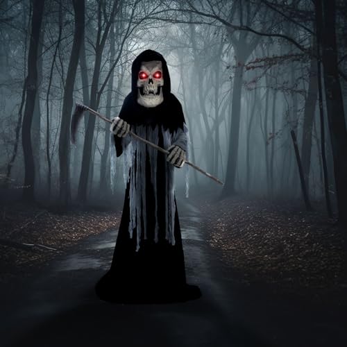 Haunted Hill Farm Motion-Activated 7.5-Ft. Smoldering Ghoul Animatronic Halloween Decoration N1475