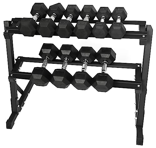 Rubber Coated Hex Dumbbell Weight Set R443