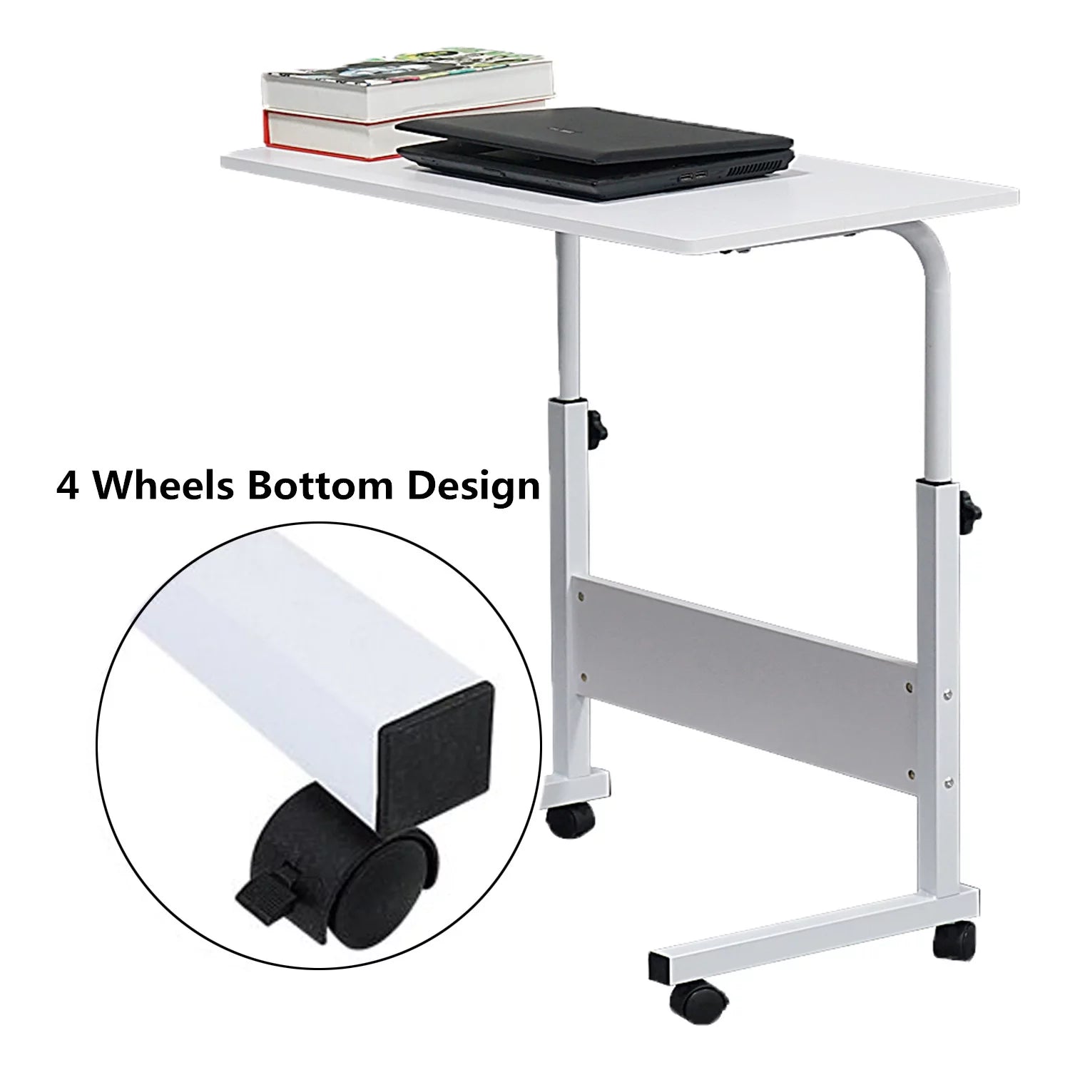 Ktaxon Adjustable Rolling Overbed Table for Laptop and Notebook D140