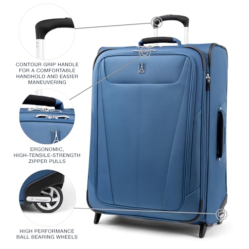Travelpro Maxlite 5 Softside Expandable 2 Wheel Carry-On Luggage, Burgundy, 22-Inch Q6258