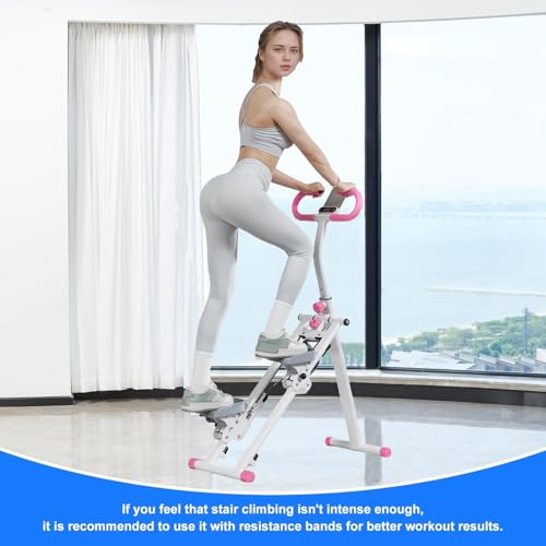 Vertical Climber Stair Stepper with Adjustable Handlebar for Home U9704