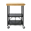 Origami Folding Kitchen Cart on Wheels, 3-Tier Rolling Cart Z2164