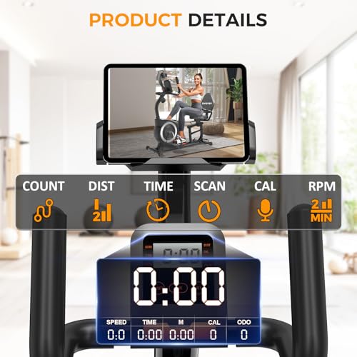 Recumbent Exercise Bike with 400LB Capacity and Magnetic Resistance V9846