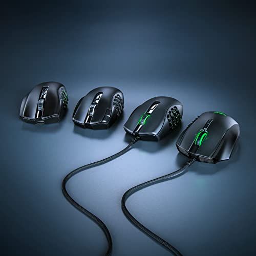 Razer Naga V2 HyperSpeed Wireless MMO Gaming Mouse, 19 Programmable Buttons, HyperScroll, Focus Pro 30K Sensor F16988