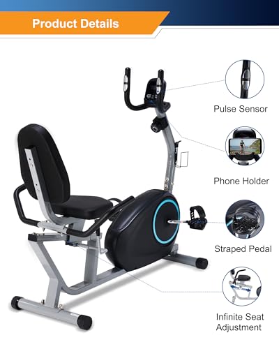 Recumbent Exercise Bike for Seniors with 400LB Capacity M8602